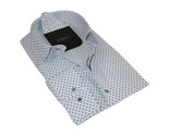 Mens Shirt Hankie CASILA Turkey Cotton Blend 501920-09 navy Polka Dots - $39.99