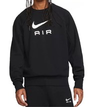 Nike Air French Terry Crew Neck Sweatshirt Men’s Large Black DQ4205-010 NEW - £53.26 GBP