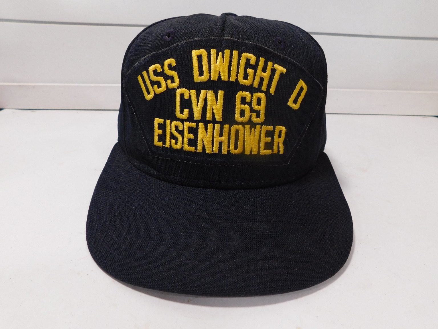 USS Dwight D Eisenhower CVN 69 Hat AJD Baseball Caps Men&#39;s Large Navy - $10.88