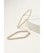 Stella &amp; Dot Pave Diamond Hoops, Shiny Gold  Earrings - $38.61