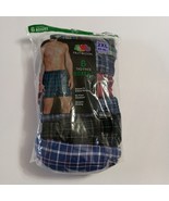 FRUIT OF THE LOOM Tartan Plaids Boxers 6 Pk Men&#39;s Size 2XL (44-46) Tag Free - $254.61 MXN