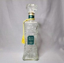 Bourbon Supreme Rare Decanter Vintage Empty Glass Bourbon Whiskey Bottle... - $19.80