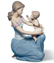 New Lladro #6705 &quot;One For You One For Me&quot; Mother Feeding Baby Child Lap ... - $399.99