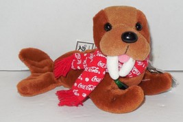 Coca-Cola walrus with bottle and scarf 8&quot; Beanie bean bag plush toy style #0124 - $14.22