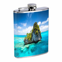 Fiji Islands D1 Flask 8oz Stainless Steel Hip Drinking Whiskey Tropical ... - £11.83 GBP