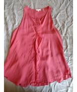 Rebecca Taylor Women Reddish Pink 100% Silk Lightweight Flowy Tank Top S... - €13,75 EUR