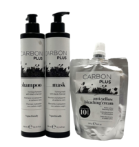 Carbon PlusToning Shampoo Mask Black Charcoal 10.14 fl.oz &amp; Bleaching Cream 8.8 - $89.95