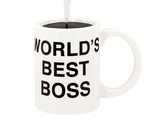 Hallmark Ornaments The Office Worlds Best Boss Coffee Mug Dunder Mifflin... - £8.14 GBP