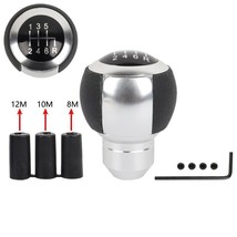 6 Speed Leather Round Ball Shape Universal Car Gear Shift Knob Shifter Lever SL - £11.16 GBP