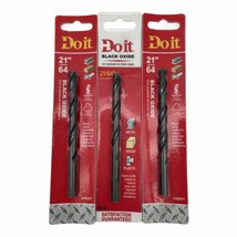 Do It Black Oxide Drill Bit For Drilling Wood Plastic Steel 21/64 In Pack of 3 - £20.49 GBP