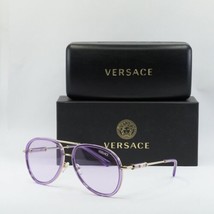 VERSACE VE2260 10021A Lilac Transparent/Light Violet 60-16-140 Sunglasse... - $215.15