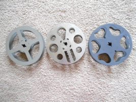 3 - 5&quot; Unbranded Metal 16mm 200 ft. reels &amp; Cans - $14.84