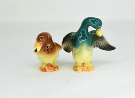 Vintage Mallard Ducks Figural Salt And Pepper Shakers REPAIRED - £5.45 GBP