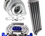 GT35 GT3582 Turbo Kit T3 AR.70/63 Turbo Charger with Intercooler &amp; Pipe Set - $357.80