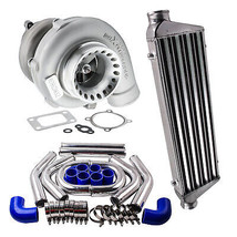 GT35 GT3582 Turbo Kit T3 AR.70/63 Turbo Charger with Intercooler &amp; Pipe Set - £281.55 GBP