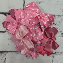 Lot of Hand Tied Ribbon Bows Vintage Scrapbooking Crafts  - $9.89