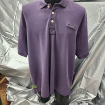 Orvis Polo Shirt Men&#39;s XL Purple Short Sleeve Heavy Cotton - £16.65 GBP