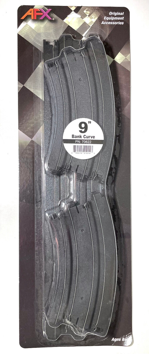 6pc HO Slot Car AFX Racemasters TOMY 9&quot; BANKed Curve Set with Straights ... - $26.99