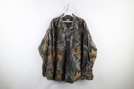 Vintage 90s Cabelas Mens 3XLT Mossy Oak Camouflage Chamois Cloth Button Shirt - £78.31 GBP