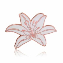 Tiger Lily Flower Hard Enamel Lapel Pin - £7.70 GBP