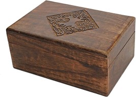 Nirman Handmade Wooden Jewellery Trinket Box Keepsake Storage Organizer With - £35.34 GBP