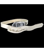 Mikashima Toe Clip Strap White Leather Gold Writing Pedal MKS Bicycling ... - $752.63 MXN