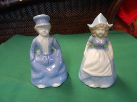 Cute Pair Of Porcelain Bells....&quot;Dutch Boy And Girl&quot;.......Free Postage Usa - £15.18 GBP