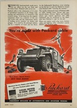 1944 Print Ad Packard Cables in WW2 American Built Trucks Warren,Ohio - $19.78