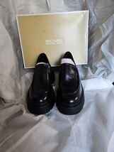 MICHAEL Michael Kors Shiloh Loafer Women&#39;s Flat Shoes Black  8 M Leather... - $69.25