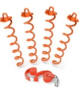 Orange 16&quot; Spiral Ground Anchor From Abccanopy With Dog Tie Out For Anchor - $44.95