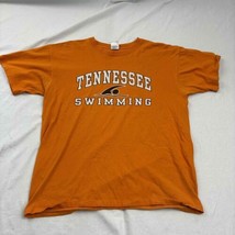 Anvil Knitwear Tennessee Swimming UT Vintage T-Shirt Large Orange Graphi... - £11.83 GBP