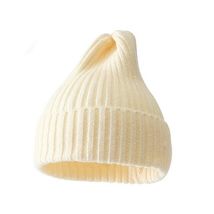 Thick Beanie warm Wool Knit Hat Baggy Cap Cuff Slouchy Skull Hats Ski Ivory - £12.58 GBP