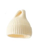 Thick Beanie warm Wool Knit Hat Baggy Cap Cuff Slouchy Skull Hats Ski Ivory - £12.75 GBP