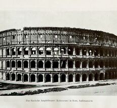 1927 Flavian Amphitheater Coliseum Rome Antique Print Ephemera DWM7D - $7.05 CAD