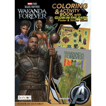 Marvel Black Panther 48 Page Coloring Book with Glow In The Dark Posters, - £12.72 GBP