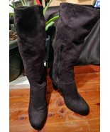 VINTAGE DEXTER  WOMEN&#39;S SIZE 9 BLACK KNEE HIGH  BOOTS - £13.28 GBP