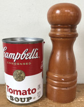 Vintage Solid Wood Wooden Handheld Pepper Spice Grinder 6.25” - £13.46 GBP