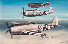 Framed 4&quot; X 6&quot; print of a WWII Republic P-47 &quot;Thunderbolt&quot;.  Hang or dis... - $14.80