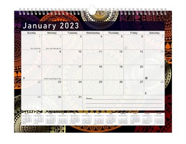 2023 Monthly Spiral-Bound Wall/Desk Calendar - 12 Months - (Edition #012) - £10.09 GBP