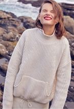 $118 J.CREW ribbed turtleneck apres sweater XS merino wool fisherman pul... - £23.97 GBP