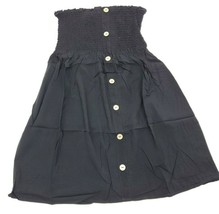 Ambiance Apparel Corset Black Front Faux Button Skirt Size L - £7.25 GBP