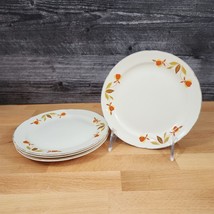 Hall Autumn Leaf Bread and Butter Plate Set of 4 USA Floral Dinnerware 6&quot; - £9.72 GBP