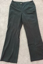 Chico&#39;s Chino Pants Women 1.5 Black l Straight Leg Stretch button back Pockets - £13.01 GBP