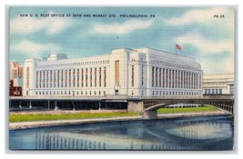 New US Post Office Philadelphia Pennsylvania PA UNP Unused Linen Postcard W18 - £2.33 GBP