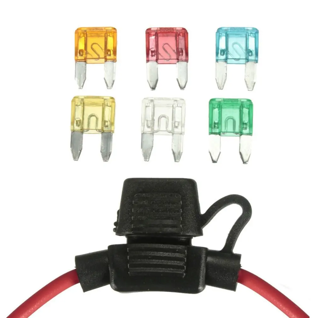 House Home 5pcs In Line Car Mini Blade Fuse Holder Splash-proof for 12V 30A Fuse - £19.65 GBP