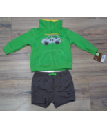 Carter&#39;s Size 3 Months Green Brown Two Piece Set Outfit New Sweatshirt S... - £38.15 GBP