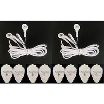 2 Compatible Omron PM3030, HV-F127, HV-F128 Electrode Wires (4 Snap) w/ 8 Pads - $24.97