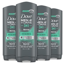 DOVE MEN + CARE Post-Workout Body Wash 3N1 Revive 4 Count For Men With Tea Tree  - $61.99