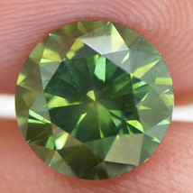 Round Shape Diamond Fancy Green Color Loose VS2 Real Natural Enhanced 2.07 Carat - £1,789.17 GBP