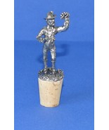 Miniature Item-Vintage Wine Stopper with Miniature Pewter Male Cowboy Fi... - $411.87 MXN